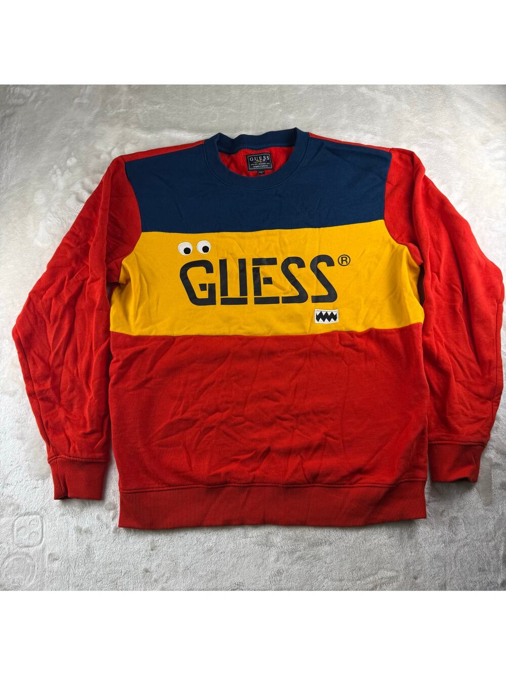 Guess X J Balvin Vibras Logo Sweatshirt Men's Size Medium Long Sleeve
